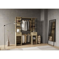 Kit dressing - GARY - Chene Kronberg / Noir mat - 159,8 x 49,5 x 200,3