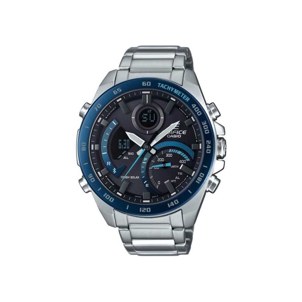 Montre - CASIO - ECB-900DB-1BER - 51,5mm - Solaire - Bluetooth - Étan