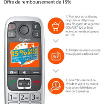 GIGASET Téléphone Fixe E560 Silver