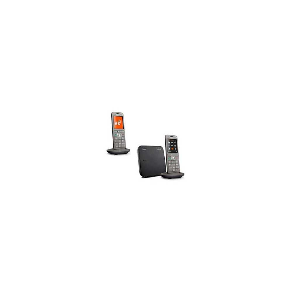 Téléphone Fixe sans fil - GIGASET CL 660 Duo Anthracite - Écran cou