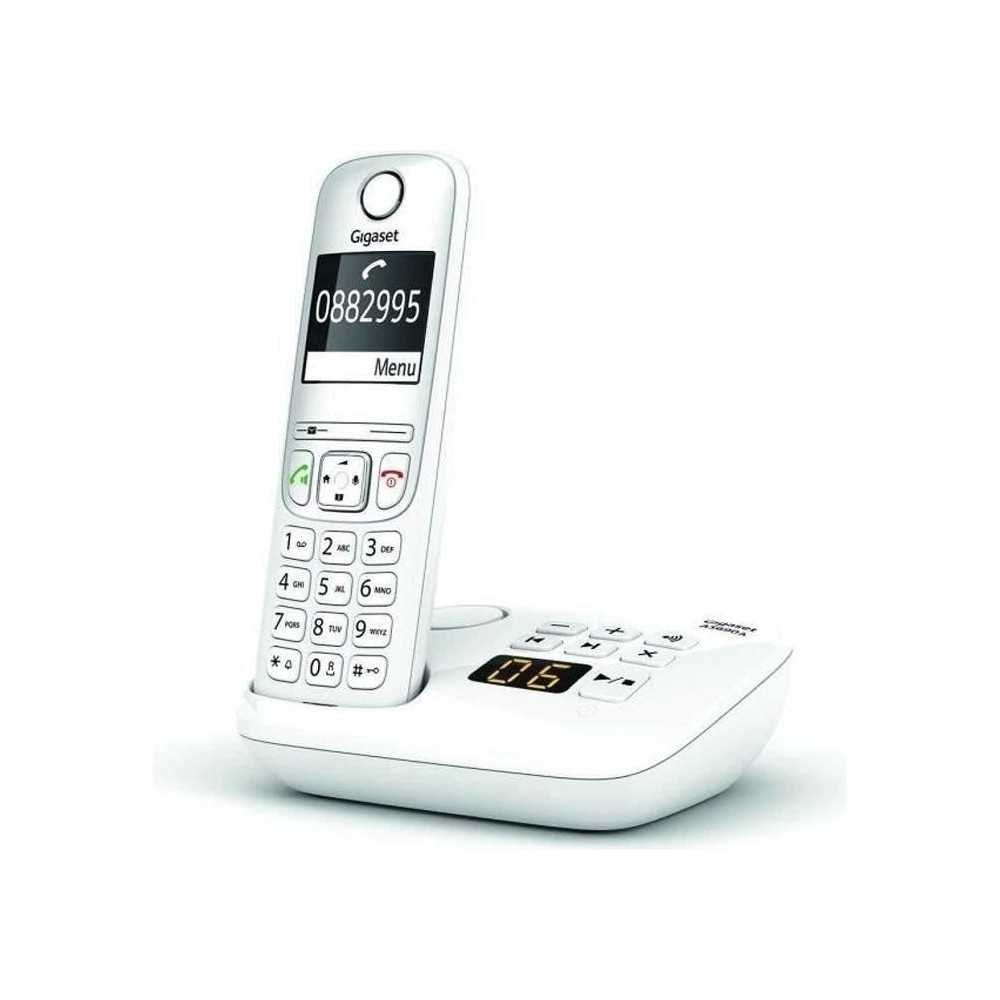 Téléphone Fixe AS690 A Blanc - GIGASET - Sans fil avec répondeur -