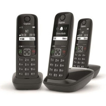 Téléphone Fixe AS690 Trio Noir - GIGASET - Mains-libres performant H