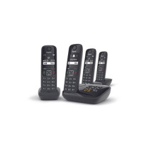 GIGASET Téléphone Fixe AS690 A Quattro Noir