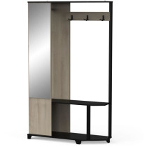 Vestiaire manteaux - SCHUSTER - Chene Kronberg / Noir - 108,4 x 33,9 x