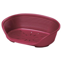 FERPLAST Corbeille en plastique Siesta Deluxe 8 - Bordeaux - Pour chie