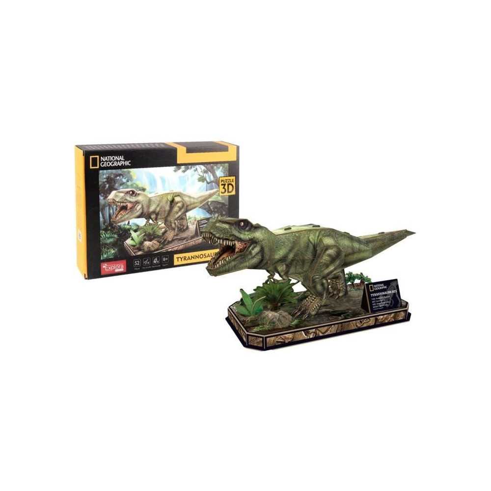Puzzle 3D - T-Rex - Jeu de construction - EXPLORA - Dinosaure - 52 pie