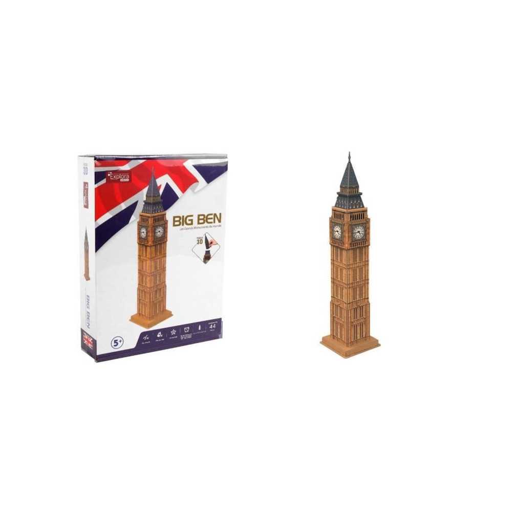 Puzzle 3D - Big Ben - Jeu de construction - EXPLORA - 44 pieces - Des
