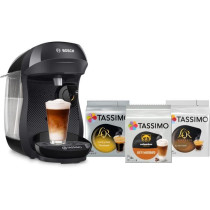 Bundle Tassimo - 1 machine a café Happy noir + 3 packs de T- Discs -