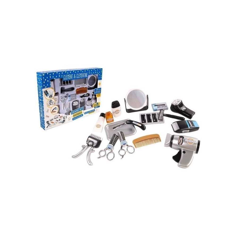 Set coiffeur - Jeu d'imitation Barbier - CLEMENT CLEMENTINE - Tondeuse