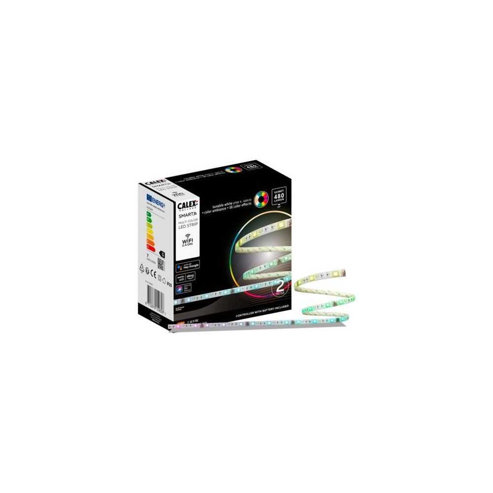CALEX - Smart LED Ruban 2M 6,8W 480lm RGBCCT 2700-6500K + Telecommande