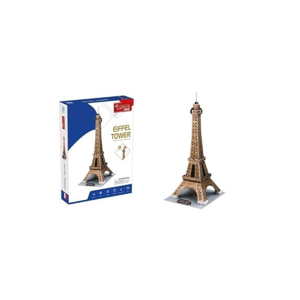 Puzzle 3D - Tout Eiffel - Jeu de construction - EXPLORA - 39 pieces -