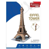 Puzzle 3D - Tout Eiffel - Jeu de construction - EXPLORA - 39 pieces -