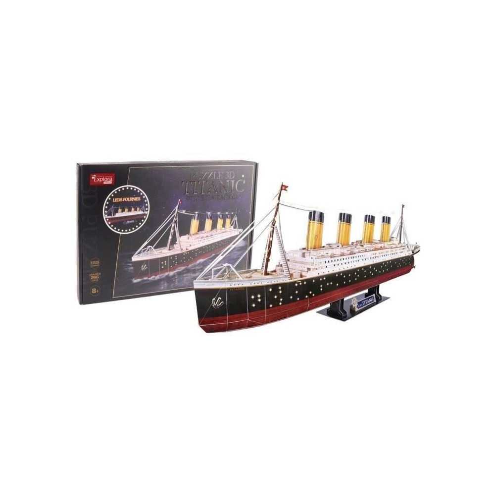 Puzzle 3D lumineux - Bateau Titanic - Jeu de construction - EXPLORA -