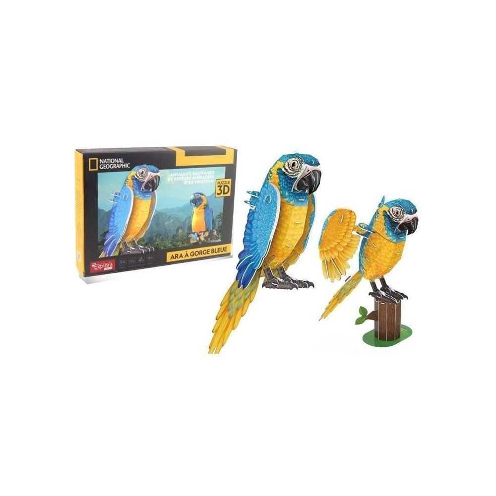 Puzzle 3D - Perroquet - Jeu de construction - EXPLORA - Oiseau - 94 pi