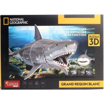 Puzzle 3D - Grand Requin Blanc - Jeu de construction - EXPLORA - 72 pi