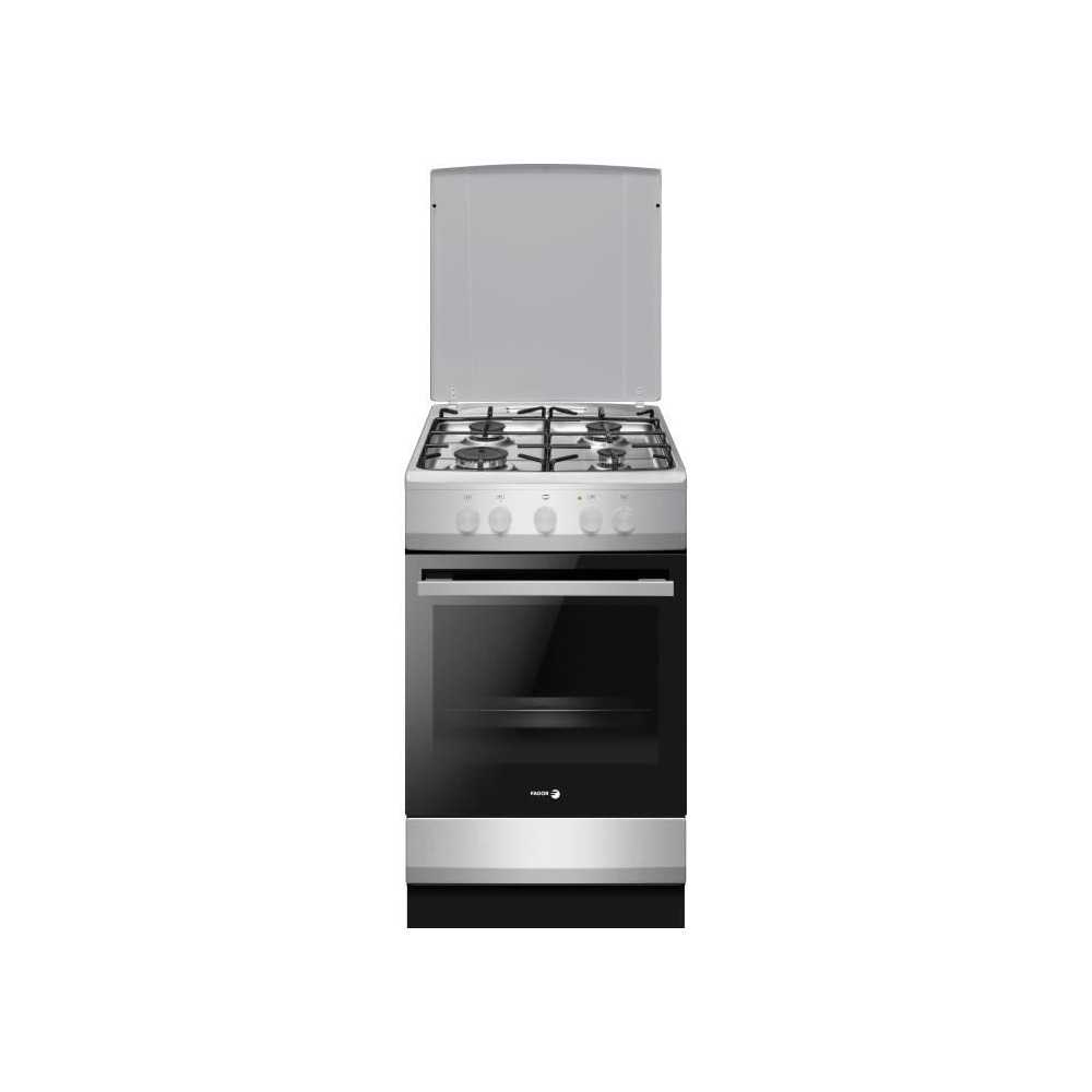 Cuisiniere a gaz - FAGOR-FACG202S - 4 foyers - 74 L - 50 x 60 cm - Sil
