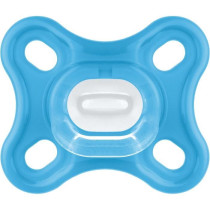MAM Comfort Sucette Physiologique +0m Bleu Lot de 2 + Boîte de Conser