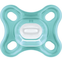MAM Comfort Sucette Physiologique +0m Bleu Lot de 2 + Boîte de Conser