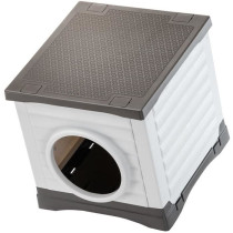 Niche - FERPLAST - PETVILLA 50 - 38,5 x 43 x 38,5 cm - Blanc / Gris