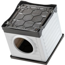 Niche - FERPLAST - PETVILLA 50 - 38,5 x 43 x 38,5 cm - Blanc / Gris
