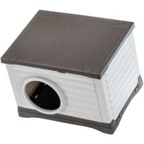 Niche - FERPLAST - PETVILLA 60 - 54 x 43 x 38,5 cm - Blanc / Gris