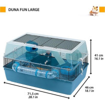 Cage - FERPLAST - DUNA FUN LARGE - 3 étages - 71,5 x 46 x 41 cm - Ble