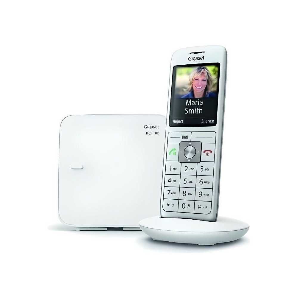 Téléphone Fixe GIGASET CL 660 Blanc - Écran couleur rétroéclairé