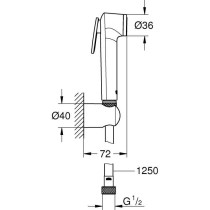 Ensemble de douche 1 jet avec support mural GROHE Vitalio Trigger Spra