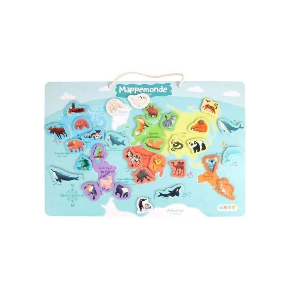 Plateau magnétique des continents - Jeu Éducatif - J.A.D.E - 30 piec