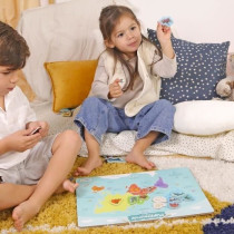 Plateau magnétique des continents - Jeu Éducatif - J.A.D.E - 30 piec
