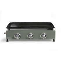 Plancha gaz - LIVOO - DOC324 - 3 brûleurs - Vert / Noir