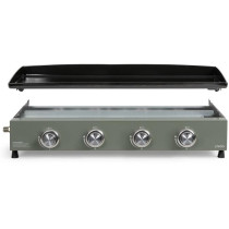 Plancha gaz - LIVOO - DOC325 - 4 brûleurs - Vert / Noir