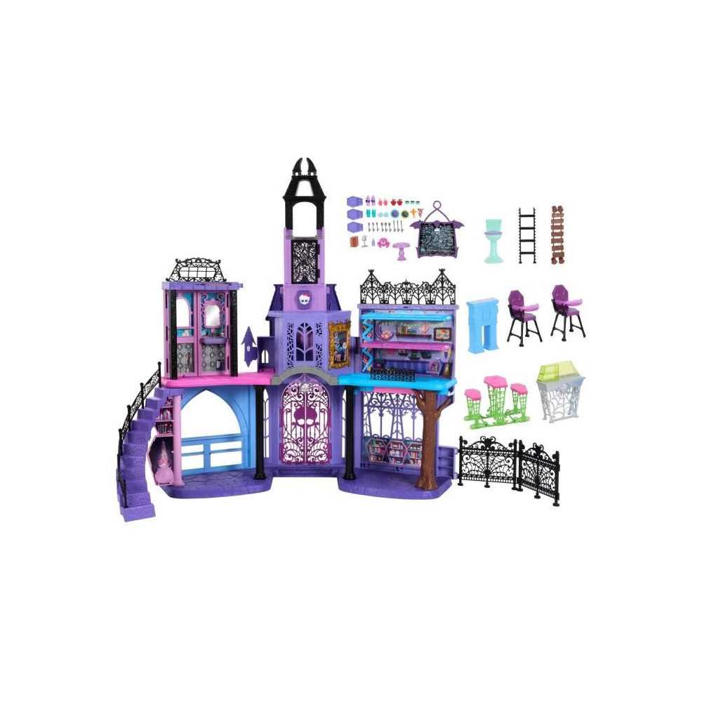 MONSTER HIGH Le Lycée Hanté-Maison de Poupées, plus de 35 accessoi