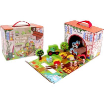 Maison de Jeu Ferme - PLANeTE BOIS - FSC - 12 Pieces - Jeu Enfant - De