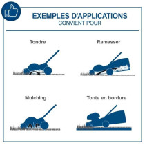 Tondeuse sans fil BC-MP320-X - coupe 32cm+mulching+ramassage +hauteur