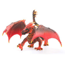 Dragon de lave,Figurine dragon schleich avec des parties mobiles, Drag
