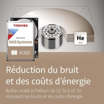 Disque dur interne - TOSHIBA - NAS N300 - 14 To - 7200 tpm - Haute fia