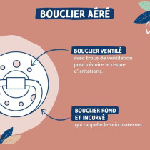 Sucette Dodie Gaia +0m Bord de Mer Lot de 2 - Sucette ronde - Caoutcho