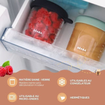 Coffret 6 portions verre - BEABA - 914008 - 250 ml - Sunrise color mix