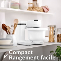 Robot pâtissier BOSCH Serie 2 MUMS2AW00 - 700 W - 4 vitesses - 3,8 L
