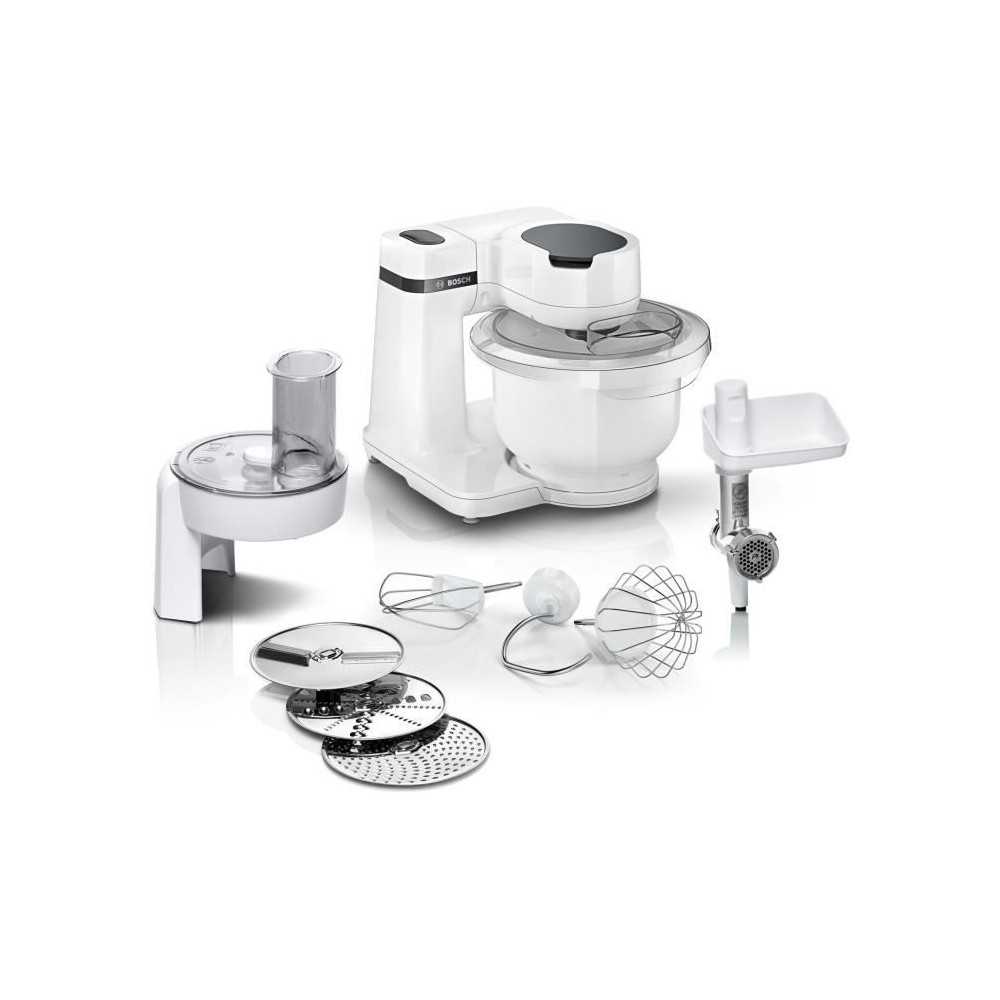 Robot pâtissier BOSCH Serie 2 - 700 W - 4 vitesses - 3,8 L - 3 disque