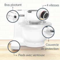 Robot pâtissier BOSCH Serie 2 - 700 W - 4 vitesses - 3,8 L - 3 disque