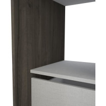 Kit dressing + rideau - Chene Waterford / Lin tisse - L150 x P49,9 x H
