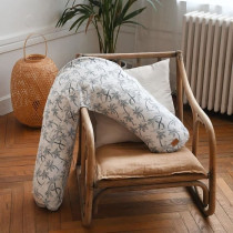 Coussin Big Flopsy - BEABA - 915061 - Jersey de coton imprimé Palm Tr