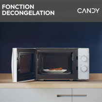 CMW20SMW Micro-ondes Mono CANDY Idea - 20L - MO : 700W - UI mécanique