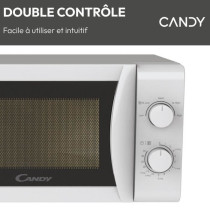 CMW20SMW Micro-ondes Mono CANDY Idea - 20L - MO : 700W - UI mécanique