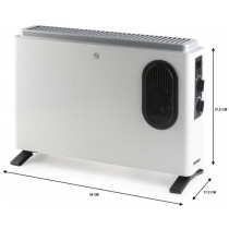 Convecteur de chauffage - DOMO - DO7351CH - 2000 W - Blanc - 54 x 37,5