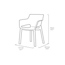 Lot de 6 fauteuils de jardin - Allibert by KETER - EVA - En résine -