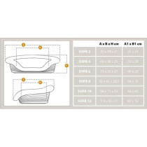 Corbeille - FERPLAST - SOFA 4 - Avec coussin a motif 1