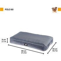 Coussin - FERPLAST - POLO - 80 x 50 x 8 cm - Gris